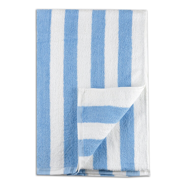 Pool Towel Striped Blue
